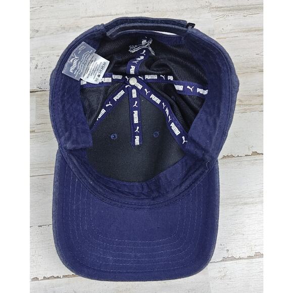 PUMA Dark Blue Hook&Loop Strap Back Hat/Cap Men’s/Women's Size OSFA - Picture 6 of 7